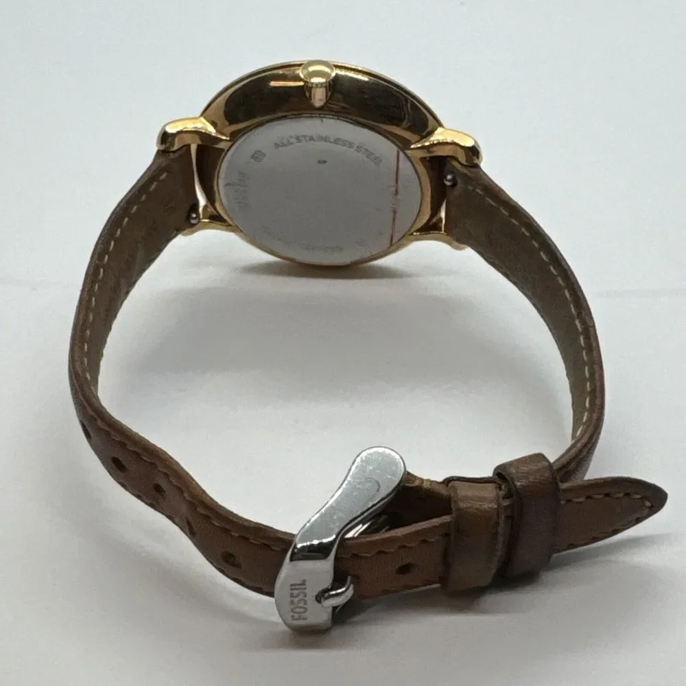 Fossil Jacqueline ES3435 Women's Brown Leather Strap Analog Dial Watch JNA303